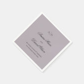 Serviette En Papier Nettoyer Dusty Lilac Classic Mariage (Coin)