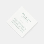 Serviette En Papier Nettoyer Emerald Green Mariage élégant (Coin)