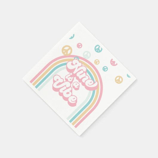Serviette En Papier Neuf est Vibe Retro Summer Rainbow (Coin)