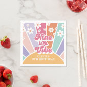 Serviette En Papier Neuf est Vibe Retro Sunshine Rainbow Daisy (En situation)