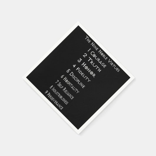 Serviette En Papier Neuf serviettes Nobles Vertus (Coin)