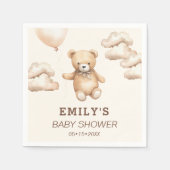 Serviette En Papier Neutral Bearly Can Wait Baby Shower (Devant)