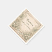Serviette En Papier Neutral Desert Floral Birthday (Coin)