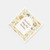 Serviette En Papier Neutral Safari Animals Wild One First Birthday (Coin)