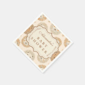 Serviette En Papier Neutral Safari Lion Baby Shower (Coin)