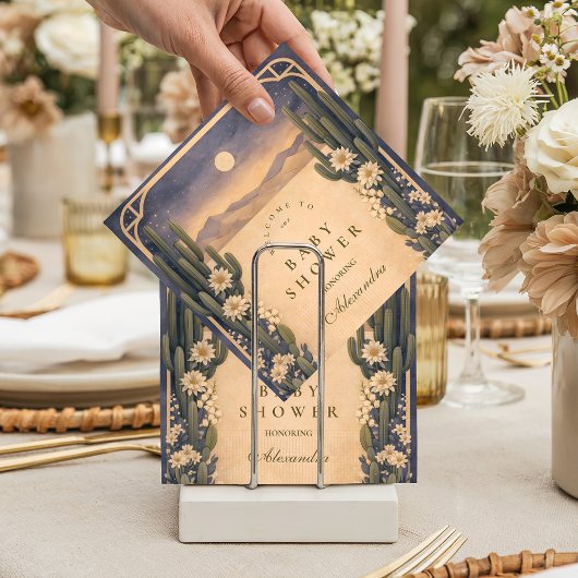 Serviette En Papier Neutral Southwest Cactus Botanicals Baby Shower