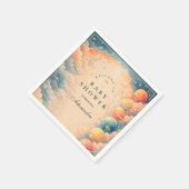 Serviette En Papier Neutral Space Planets Stars Baby Shower (Coin)