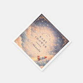 Serviette En Papier Neutral Space Rocket Stars Baby Shower (Coin)
