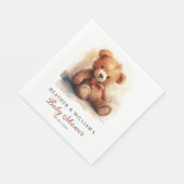 Serviette En Papier Neutral Teddy Bear Baby Shower (Coin)