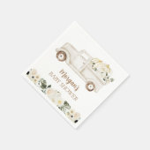 Serviette En Papier Neutre Beige Petit Citrouille Baby shower mignon (Coin)