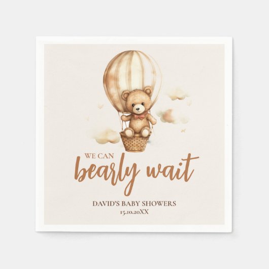 Serviette En Papier Neutre, on peut attendre presque (Devant)