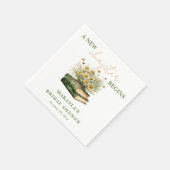 Serviette En Papier New Chapter Boho Book Floral Bridal Shower (Coin)
