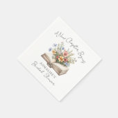 Serviette En Papier New Chapter Floral Book Bridal Shower (Coin)