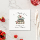 Serviette En Papier New Chapter Floral Book Bridal Shower (En situation)