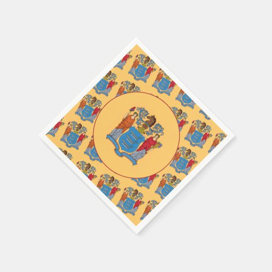 Serviette En Papier New Jerseyan Flag, Flag of New Jersey (Coin)