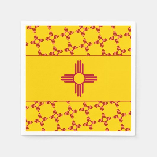 Serviette En Papier New Mexican Flag, Flag of New Mexico (Devant)