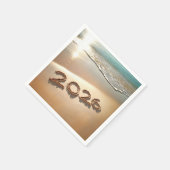 Serviette En Papier New Year 2026 In Beach Sand (Coin)