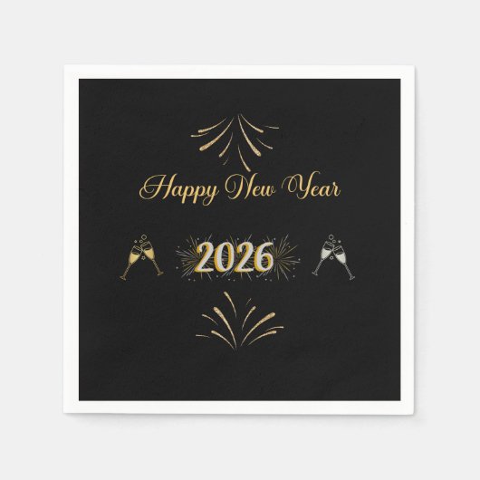Serviette En Papier New Year Sparkle Paper Napkin (Devant)