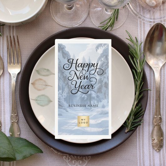 Serviette En Papier New Year winter wonderland business logo