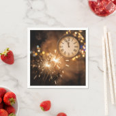 Serviette En Papier New Years Eve Countdown With Sparklers (En situation)
