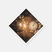 Serviette En Papier New Years Eve Countdown With Sparklers (Coin)