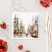 Serviette En Papier New York (En situation)