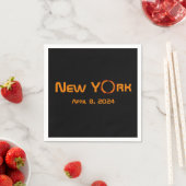 Serviette En Papier New York 2024 Éclipse solaire totale (En situation)