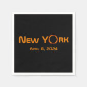 Serviette En Papier New York 2024 Éclipse solaire totale (Devant)