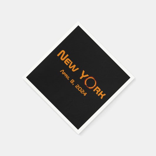 Serviette En Papier New York 2024 Éclipse solaire totale (Coin)