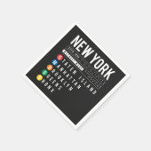 Serviette En Papier New York 5 Boroughs (Coin)