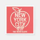 Serviette En Papier New York Big Apple Modern Red (Devant)