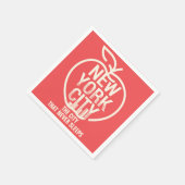 Serviette En Papier New York Big Apple Modern Red (Coin)