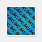 Serviette En Papier New York Boogie Nuits Saxophone Bleu (Devant)