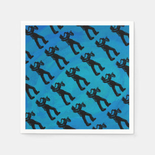 Serviette En Papier New York Boogie Nuits Saxophone Bleu