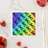 Serviette En Papier New York Boogie Nuits Saxophone Rainbow (En situation)