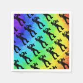 Serviette En Papier New York Boogie Nuits Saxophone Rainbow (Devant)