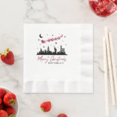 Serviette En Papier New York City Christmas Trip, Merry Christmas New (En situation)
