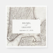Serviette En Papier New York City Destination Mariage NYC (Devant)
