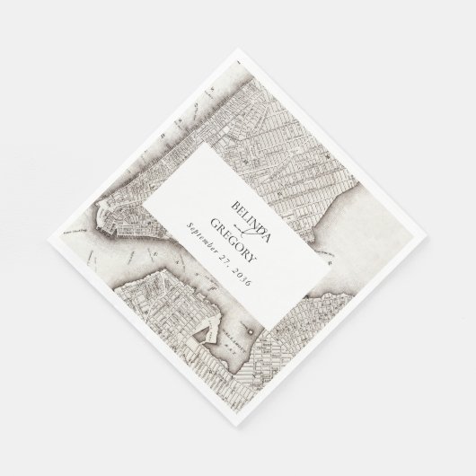 Serviette En Papier New York City Destination Mariage NYC (Coin)