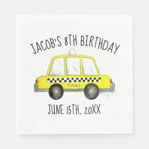 Serviette En Papier New York City NYC Taxi Jaune Tab fête d'anniversai