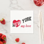 Serviette En Papier New York, mon amour (En situation)