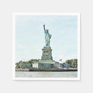 Serviette En Papier New York - Statue de la Liberté