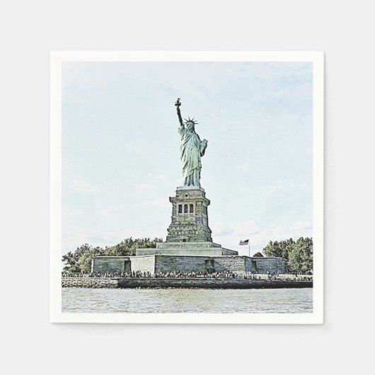 Serviette En Papier New York - Statue de la Liberté (Devant)