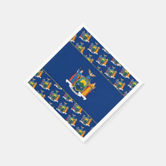 Serviette En Papier New Yorker Flag, Flag of New York (Coin)