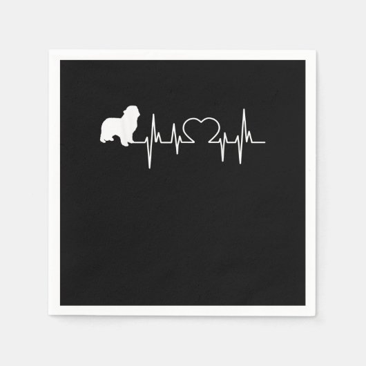 Serviette En Papier Newfie | Heartbeat Newfoundland | Cute Newfie (Devant)