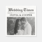 Serviette En Papier Newspaper Wedding Napkins (Devant)