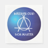 Serviette En Papier Ni Dieu, Ni Maître Symbole d'anarchie (Devant)