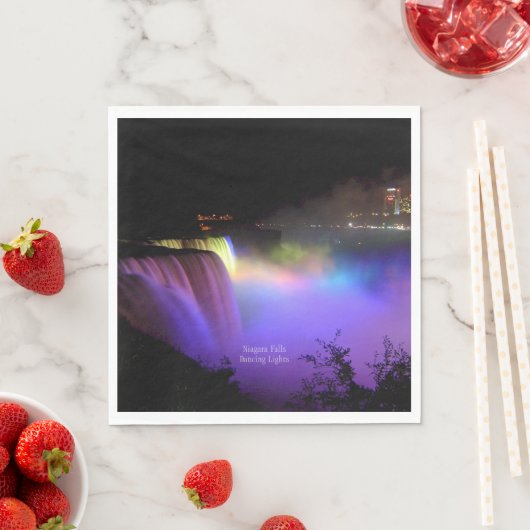 Serviette En Papier Niagara Falls, Dancing Lights, (En situation)