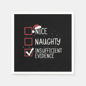 Serviette En Papier Nice Naughty Insuffisant Preuve Noël Drôle (Devant)