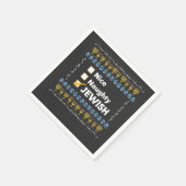 Serviette En Papier Nice Naughty Juif Hanoukka Ugly Sweater (Coin)